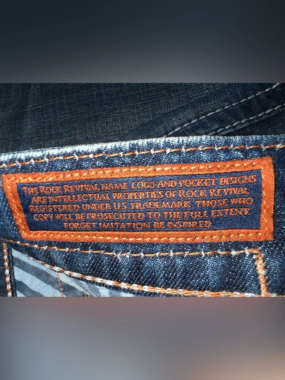 Rock Revival Blue Embroidered Back Pocket Bootcut Jeans